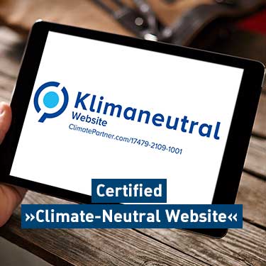 Certified Climate-Neutral Webseite